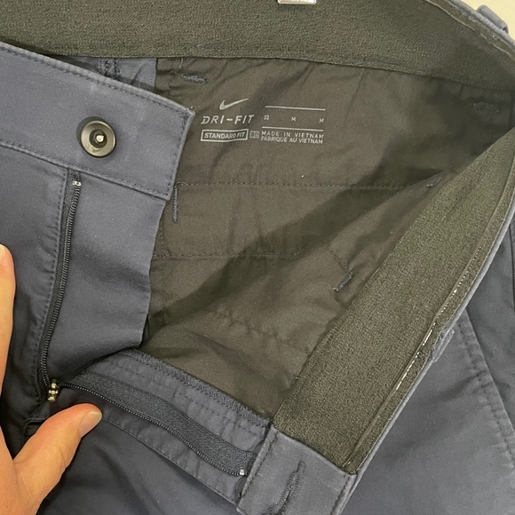 Nike Men's Dark Blue Dri-Fit flat front shorts - Picture 5 of 5